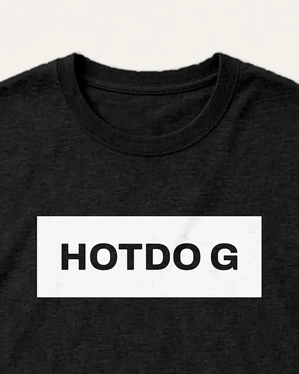 Close-up of the HOTDO G Women's Boxy Tee: the collar and garment-dyed cotton