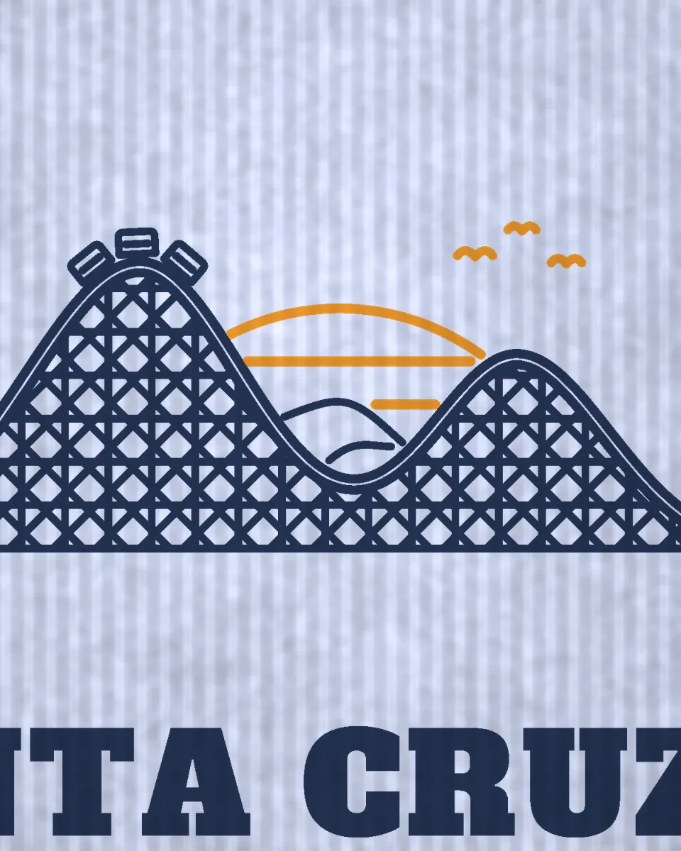 Close-up of the Santa Cruz Dipper Women's Rib Tank print on the fabric