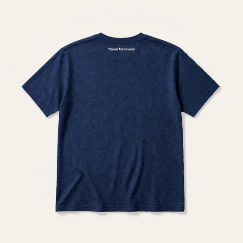 Feelings Notice Tee in True Navy / Cream, back