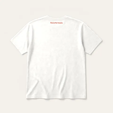 HOTDO G Tee in White / Taco Red, back