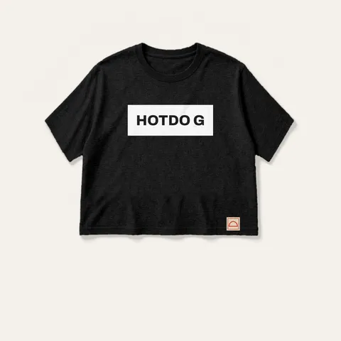 HOTDO G Women's Boxy Tee in Black / White