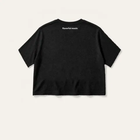 HOTDO G Women's Boxy Tee in Black / White, back