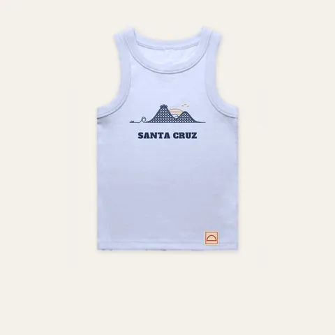 Santa Cruz Dipper Women's Rib Tank in Powder / Navy