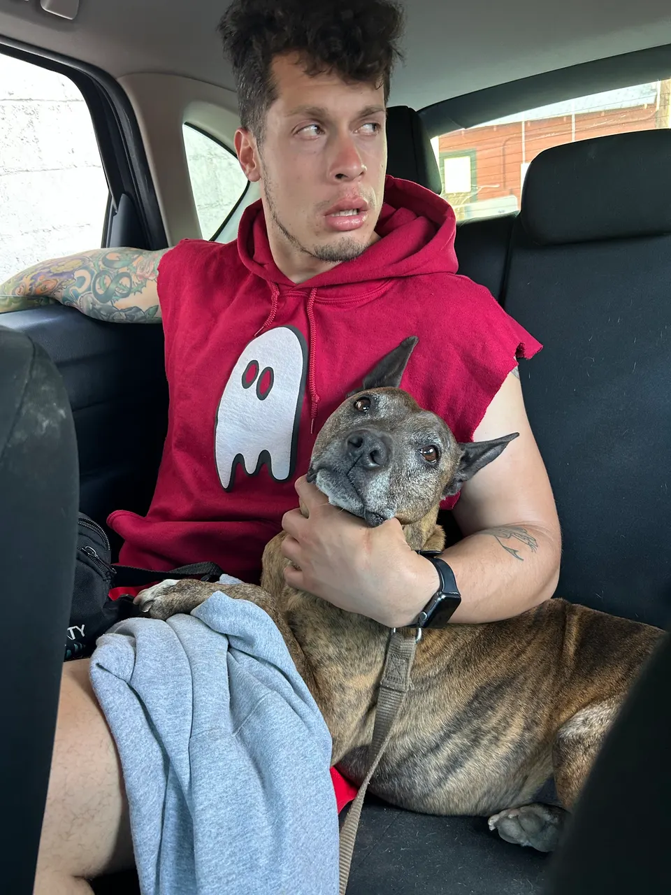 Dan Perales with a dog